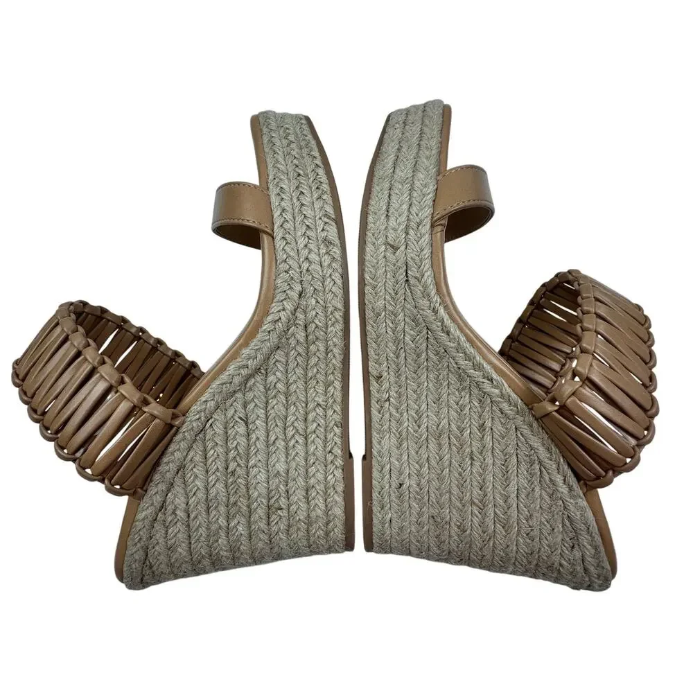 Delicious Boho Hippie Festival Natural Jute Espadrille Wedges Women's Size 9
